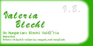 valeria blechl business card